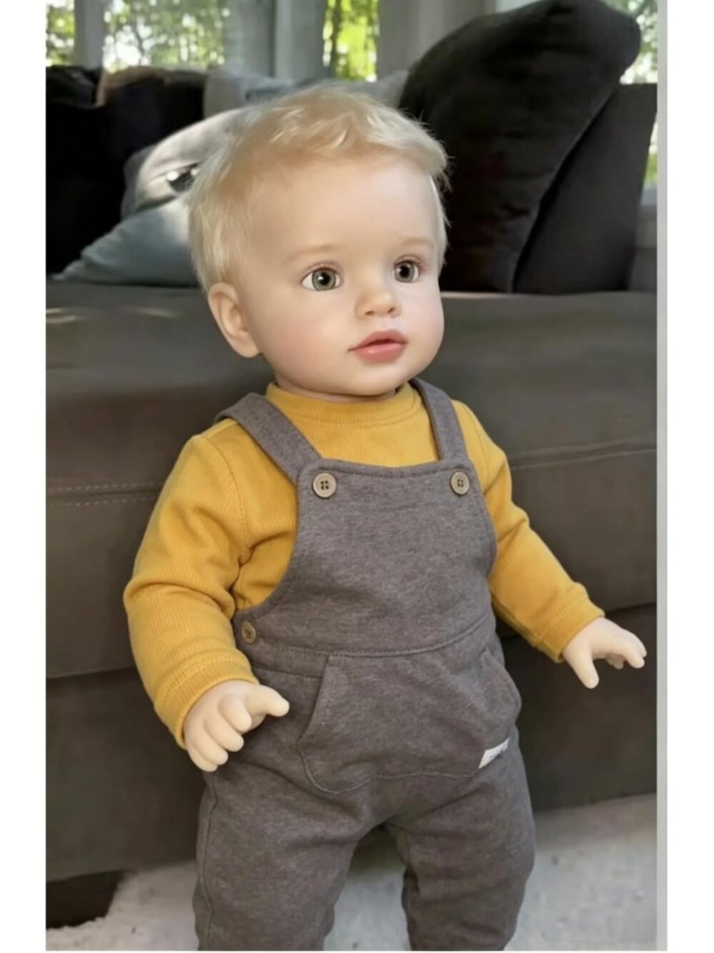 Lifelike 26" Reborn Toddler Doll - Handmade Soft Vinyl, Weighted Body, Realistic